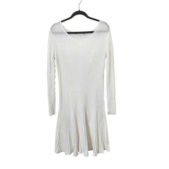 Peruvian Connection Dress Rivoli White Long Sleeve Size L Pima Cotton natural - Picture 1 of 9